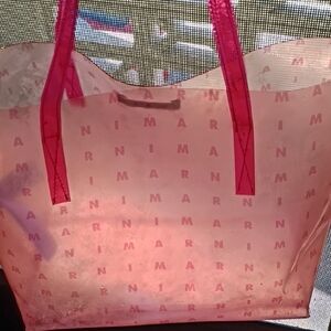 MARNI Pink Logo Tote